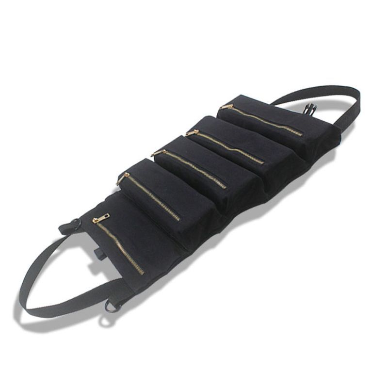 Multi-Purpose Tool Oprollen Canvas Opbergtas Key Pouch Auto Hangen Rits Carrier 40JA