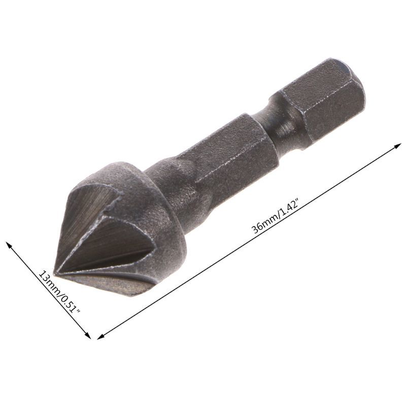 6 Fluid Sink drill 90 degrees Point Angle Deposition Cutting Woodworking Tool