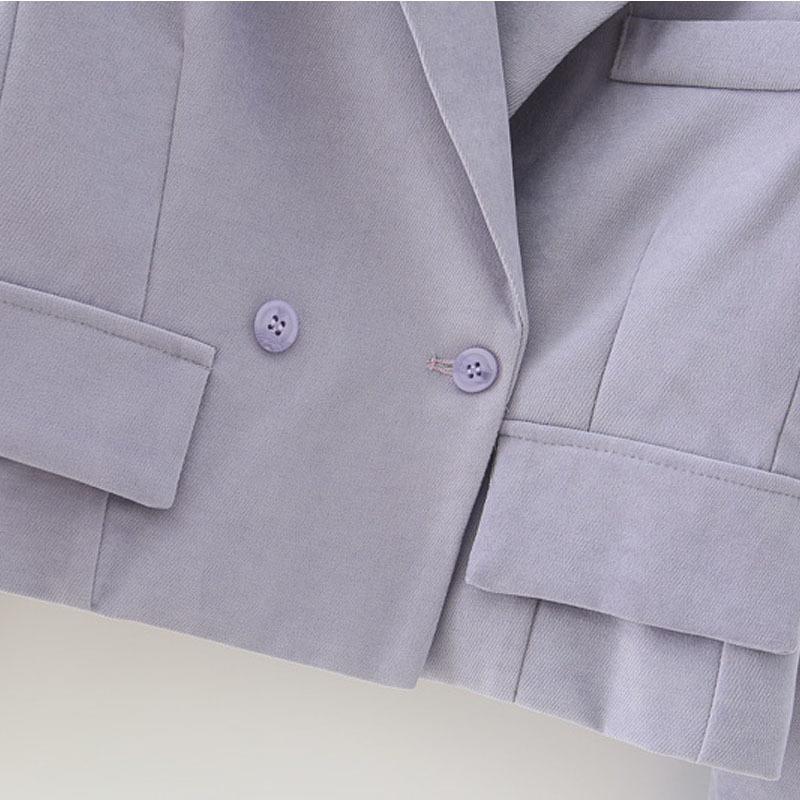 Korean Style Lapel Long Sleeve Short Casual Jealous Female Coat Harajuku College Style Loose Pocket Chic Women's Jacket 210507