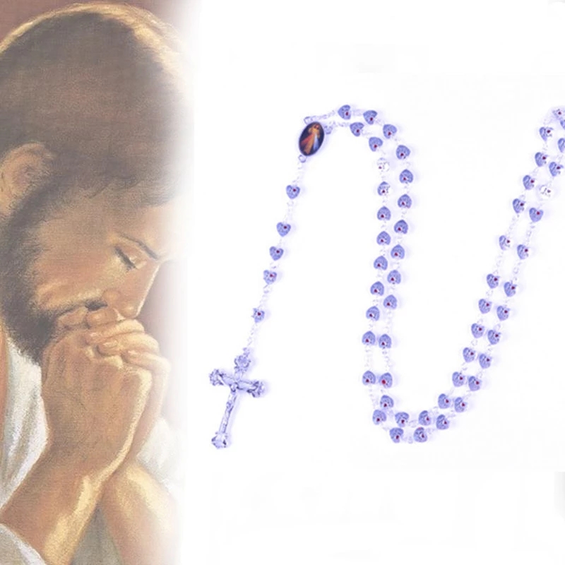 Heart Alloy Bead Rosary Cross Pendant Jesus Classic Catholic Prayer Necklace Fashion Gift For Girlfriend Women
Heart Alloy Bead Rosary Cross Pendant Jesus Classic Catholic Prayer Necklace Fashion Gift For Girlfriend Women