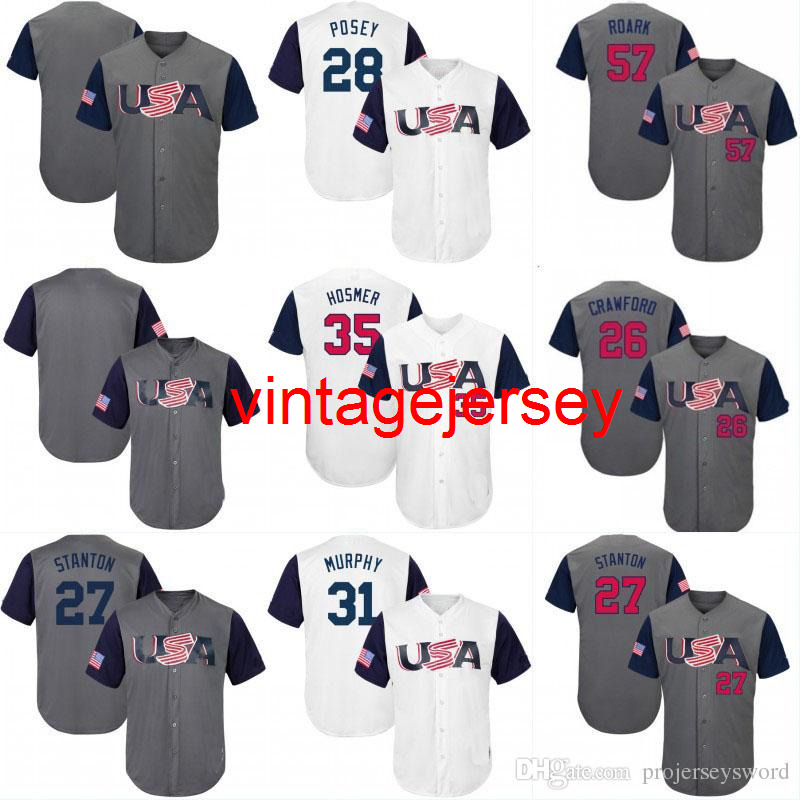 2017 USA World Baseball Classic WBC Jersey Buster28Posey Adam Jones Matt Carpenter Giancarlo Stanton Michael Fulmer Paul Goldschmidt Jerseys, Replica grey such as
2017 USA World Baseball Classic WBC Jersey Buster28Posey Adam Jones Matt Carpenter Giancarlo Stanton Michael Fulmer Paul Goldschmidt Jerseys, Replica grey such as