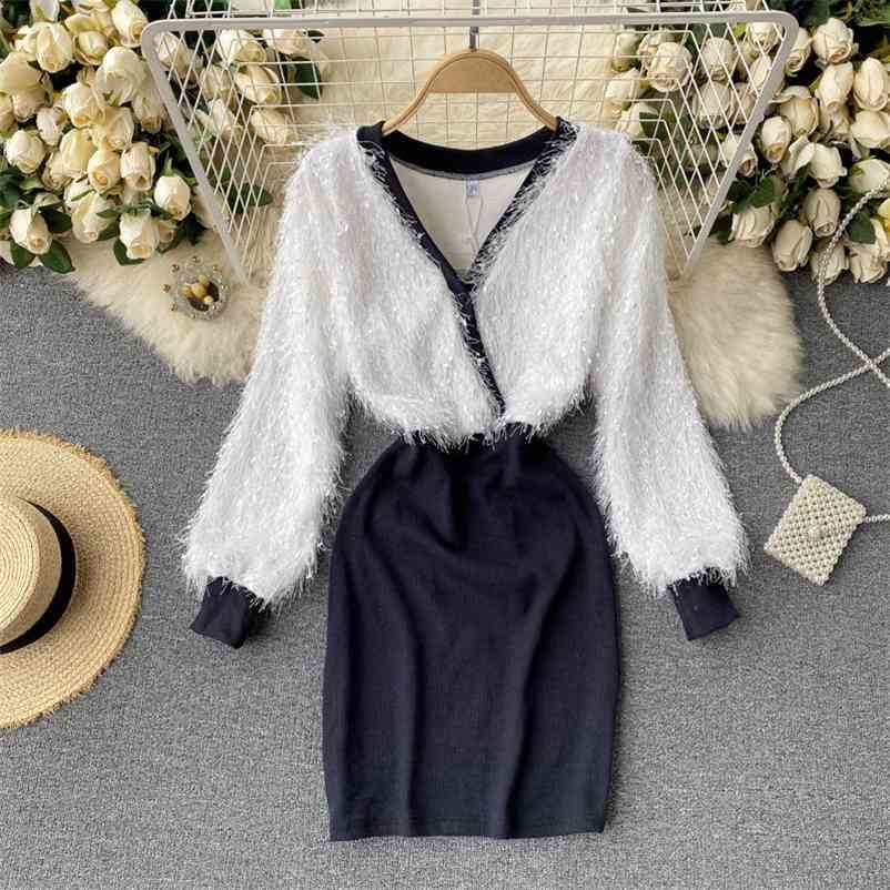 Women Contrast Color Tassel Waist Sexy Buttocks Dress Long Sleeve V-neck Slim Fashion Spring Summer 11B351 210525, Purple
Women Contrast Color Tassel Waist Sexy Buttocks Dress Long Sleeve V-neck Slim Fashion Spring Summer 11B351 210525, Purple