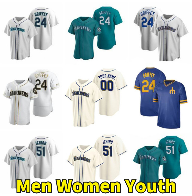 Seattle 24 Ken Griffey Jr. Mariners Jerseys 17 Mitch Haniger 15 Kyle Seager 23 Ty France 22 Luis Torrens 10 Jarred Kelenic Edgar Martínez Custom Jersey men women youth, Men color 5
Seattle 24 Ken Griffey Jr. Mariners Jerseys 17 Mitch Haniger 15 Kyle Seager 23 Ty France 22 Luis Torrens 10 Jarred Kelenic Edgar Martínez Custom Jersey men women youth, Men color 5