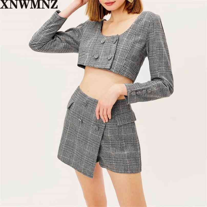 women Fashion Wool blend plaid skort Vintage asymmetrical hem pocket button Zipper Lined with shorts Female chic skirts 210520, Picture color
women Fashion Wool blend plaid skort Vintage asymmetrical hem pocket button Zipper Lined with shorts Female chic skirts 210520, Picture color
