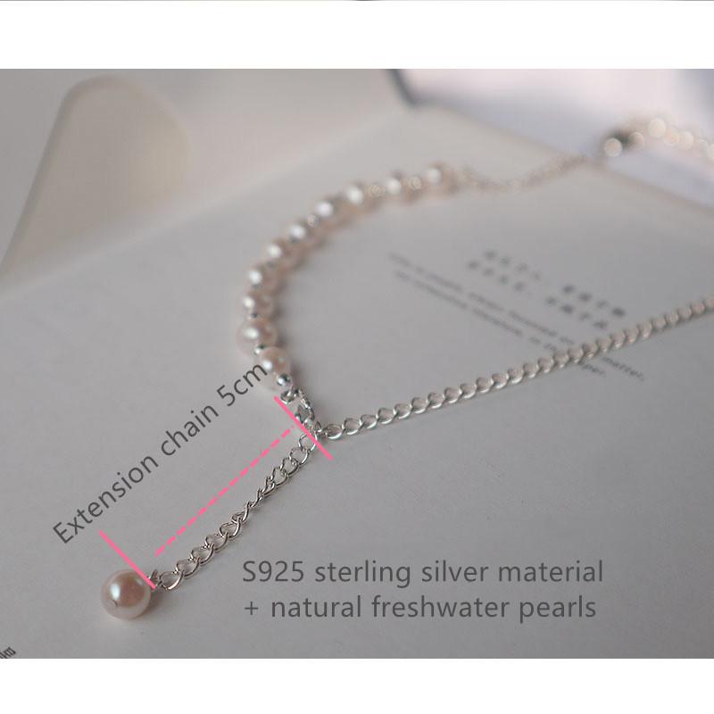 Chains 925 Sterling Silver Natural Pearl Necklace Women's Light Luxury Niche 2021 All-match Sweater Chain
Chains 925 Sterling Silver Natural Pearl Necklace Women's Light Luxury Niche 2021 All-match Sweater Chain