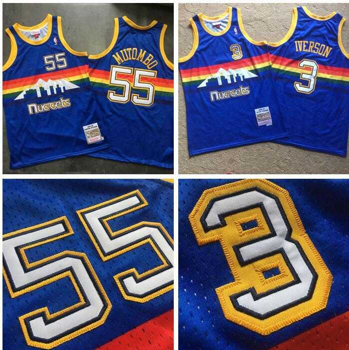 Stitched jersey Denver Nuggets 3 Allan Iverson 55 Dikembe Mutombo Mitchell & Ness 1991-92 2006-07 Hardwoods Classics retro men Basketball Jerseys
Stitched jersey Denver Nuggets 3 Allan Iverson 55 Dikembe Mutombo Mitchell & Ness 1991-92 2006-07 Hardwoods Classics retro men Basketball Jerseys