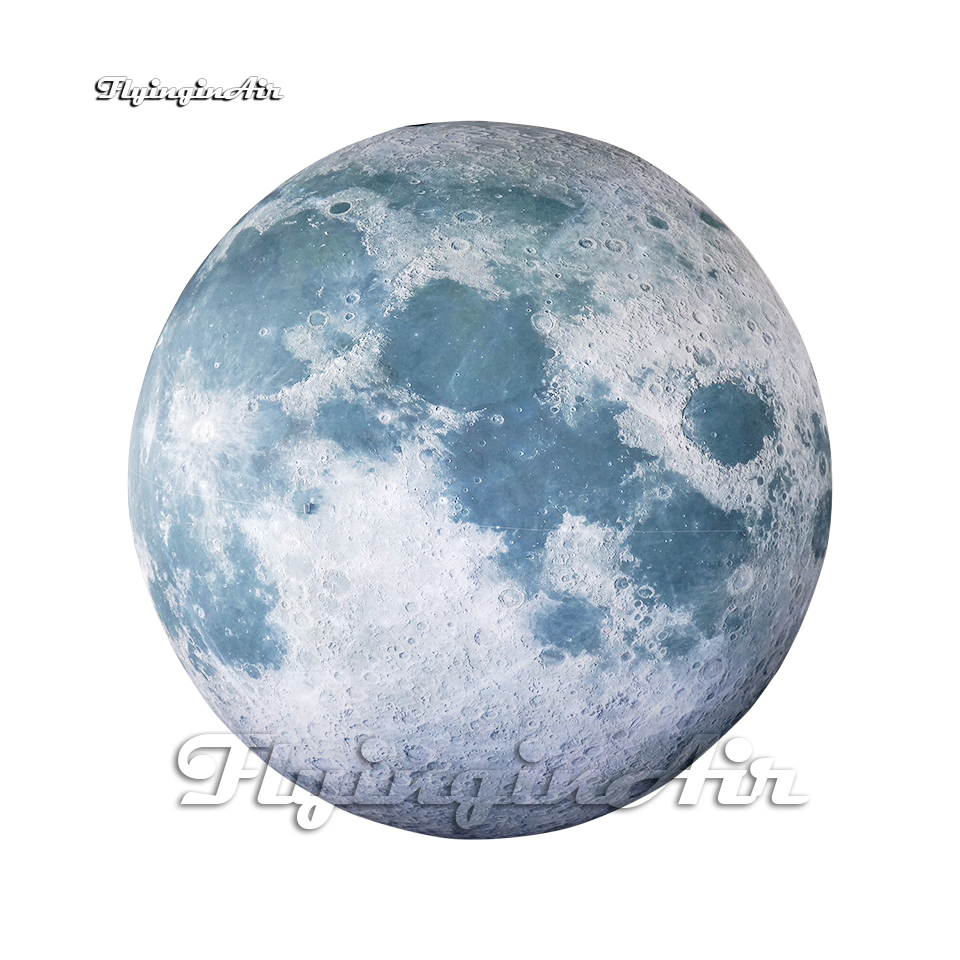 Outdoor Carnival Party Night Decorative Lighting Inflatable Planet Personalized Air Blown Super Moon Balloon For Concert And Wedding Decoration