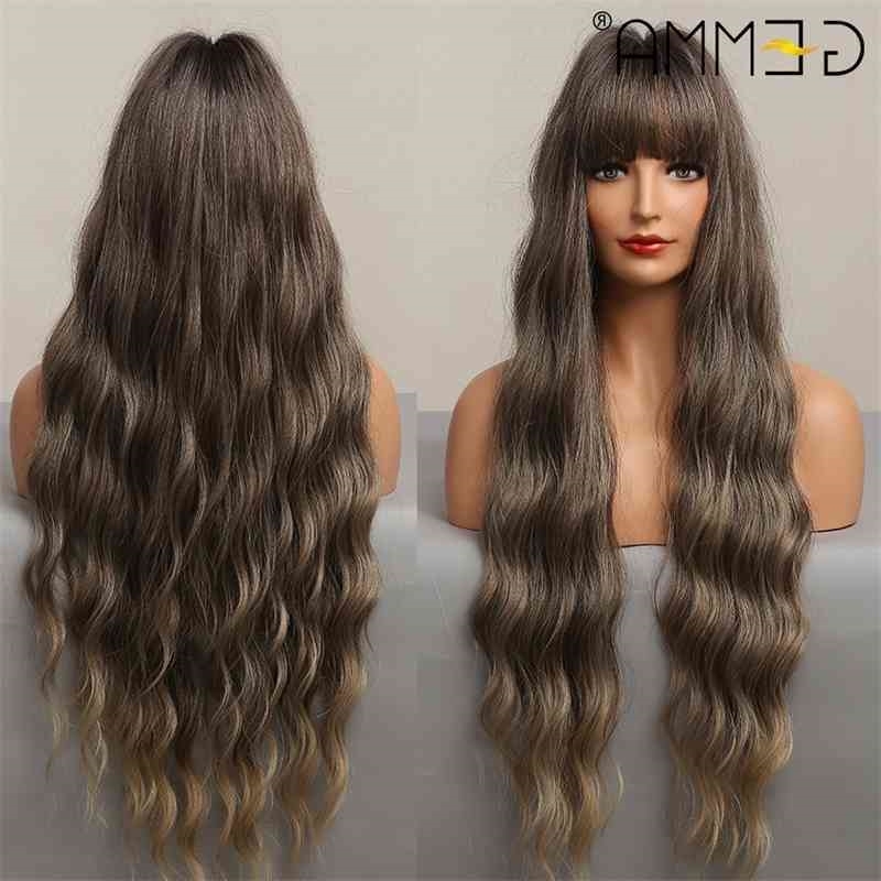 Long Wavy Synthetic GEMMA with Bangs Ombre Dark Brown Cosplay Hair Wigs for Women African American Heat Resistant Fibre, Lc255-2
Long Wavy Synthetic GEMMA with Bangs Ombre Dark Brown Cosplay Hair Wigs for Women African American Heat Resistant Fibre, Lc255-2