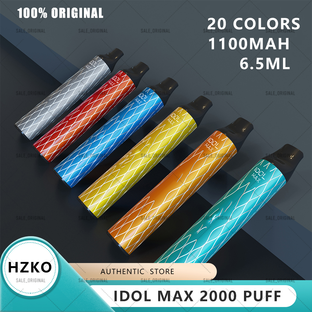 Original HZKO IDOL MAX Disposable Pod Device Kit 1100mAh Battery 2000 Puffs Prefilled 6.5ml Pods Cartridges Vape Pen E-cigarettes Plus Bar 1
Original HZKO IDOL MAX Disposable Pod Device Kit 1100mAh Battery 2000 Puffs Prefilled 6.5ml Pods Cartridges Vape Pen E-cigarettes Plus Bar 1