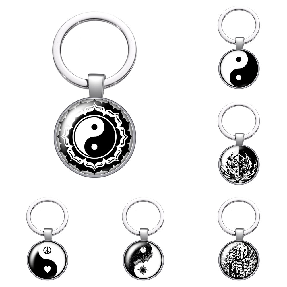 Taiji Bagua Symbol Life Tree Glass Cabochon Keychain Bag Car Key Chain Ring Holder Charms Silver Color Keychains Men Women Gifts
Taiji Bagua Symbol Life Tree Glass Cabochon Keychain Bag Car Key Chain Ring Holder Charms Silver Color Keychains Men Women Gifts
