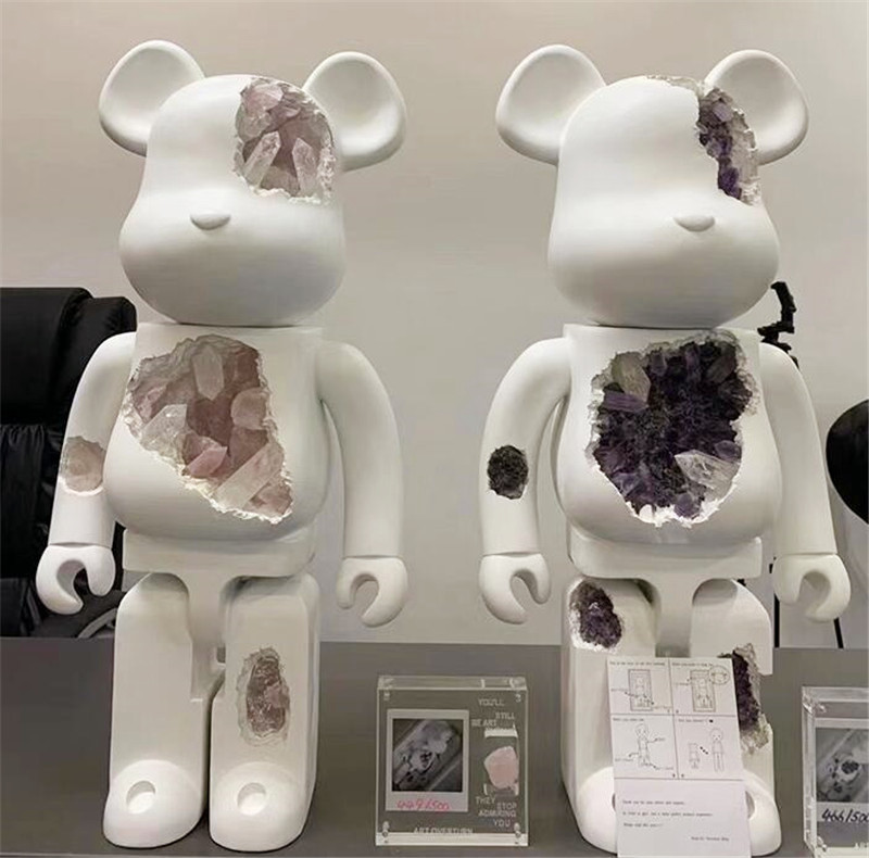 

Best-Selling 1000% 70CM The Bearbrick Resin Corrosion crystal series 3 colors of bear figures Toy For Collectors Be@rbrick Art Work model decoration gift