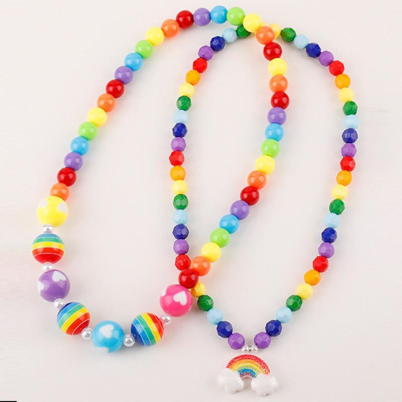 1pcs Perimeter 17.7inch Jewelry Rainbow Beads Necklace Baby-girls Kids Children Torque Sweet Candy Charm.2021 Party Chains
1pcs Perimeter 17.7inch Jewelry Rainbow Beads Necklace Baby-girls Kids Children Torque Sweet Candy Charm.2021 Party Chains
