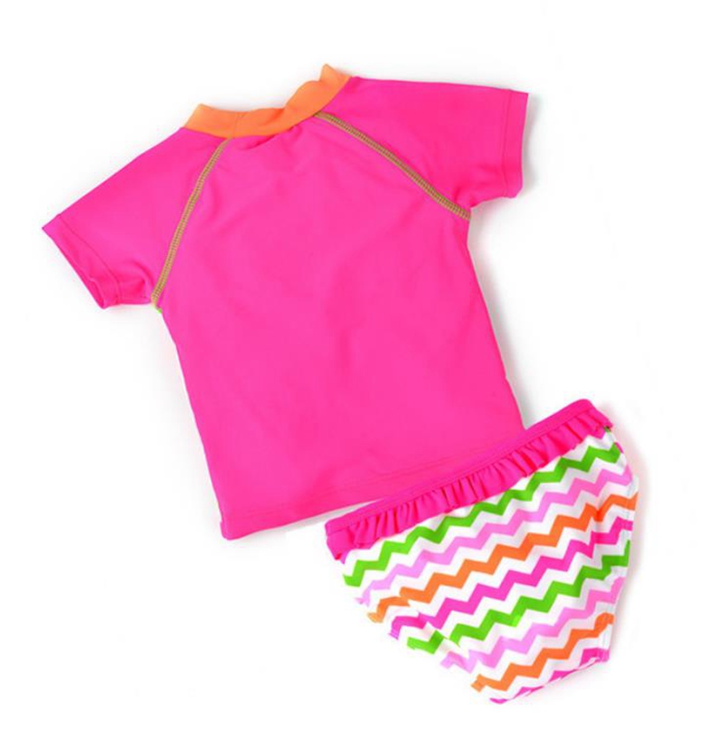 Baby Swimsuit Girls Butterfly Embroidery Swimswear Two Pieces Printed Toddler Bathing Suit Children Beachwear Summer Kids Clothing 2 Colors BT6451