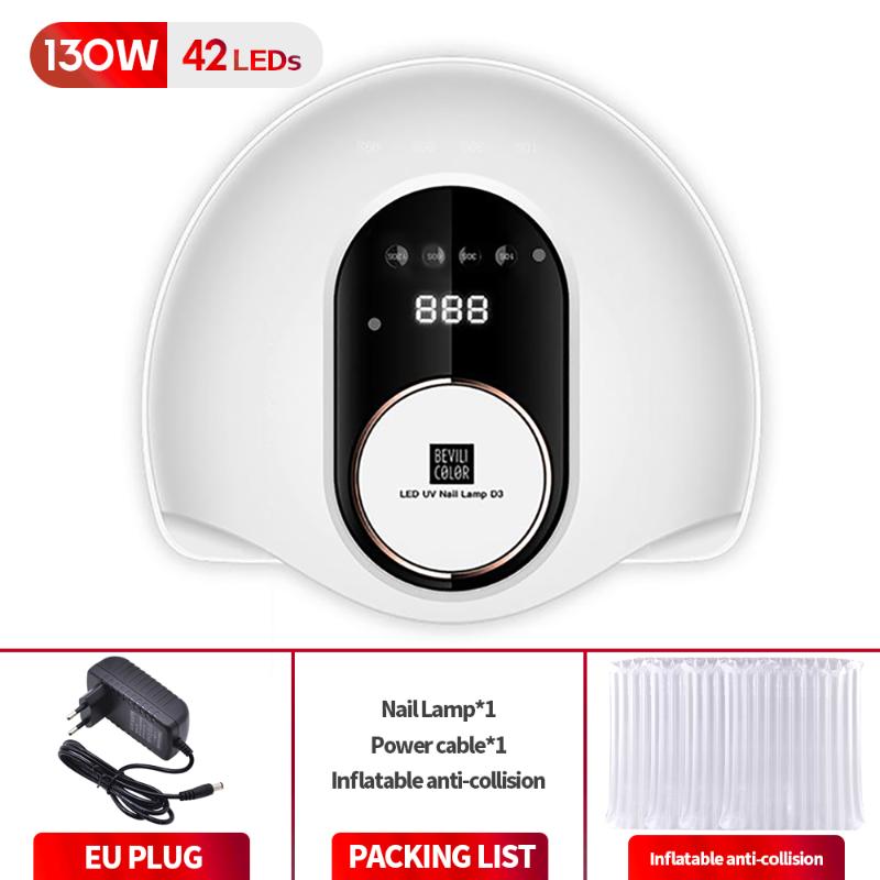 Nail Dryers Professional 130W Dryer Powerful UV LED Lamp Manicure Apparatus Potherapy Quick-drying Gel