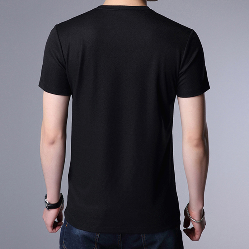 Liseaven Men's T-Shirts New Arrival V-Neck Short Sleeve tshirt Summer T Shirt Men's Slim Fit Tee Shirt 210319