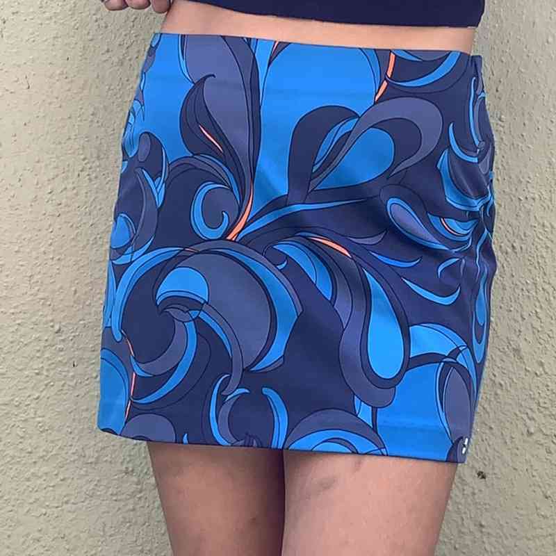 Retro Abstract Print Colour Summer Women' Dresses High-waist Slim Half-length Skirt Temperament Button Short Skirt 210602, Blue
Retro Abstract Print Colour Summer Women' Dresses High-waist Slim Half-length Skirt Temperament Button Short Skirt 210602, Blue