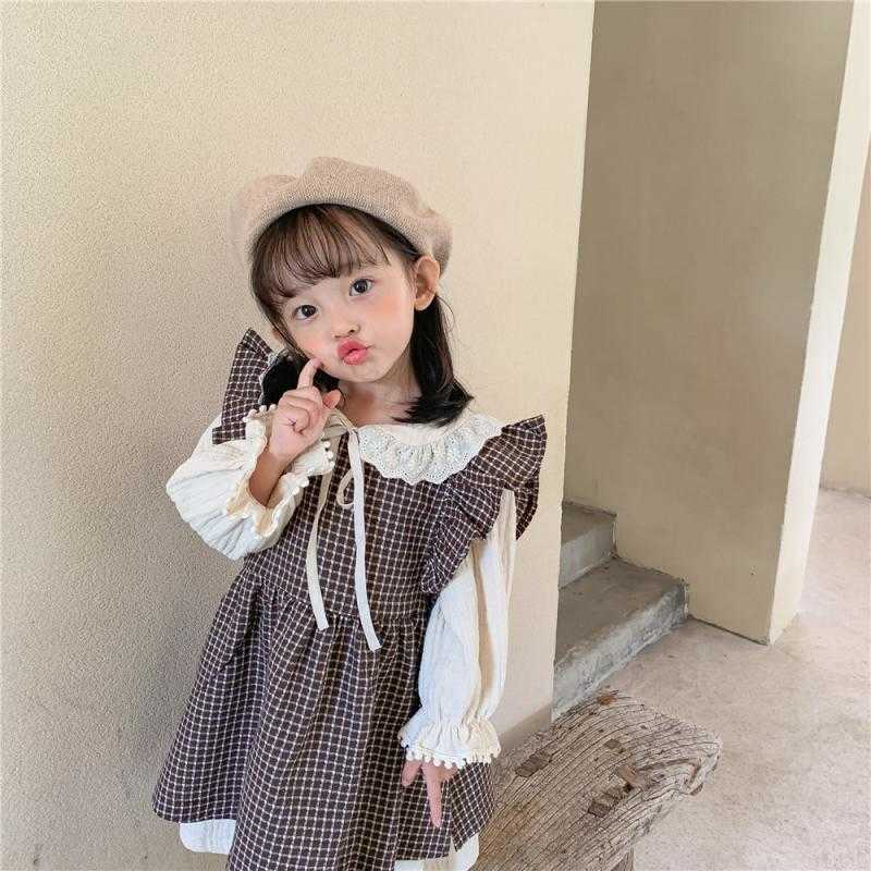 Japan Korean Baby Girls Plaid Dresses Children Vintage Two Piece Cotton Clothes Toddlers Princess Dress Kids Birthday Frocks 210615, Beige
Japan Korean Baby Girls Plaid Dresses Children Vintage Two Piece Cotton Clothes Toddlers Princess Dress Kids Birthday Frocks 210615, Beige