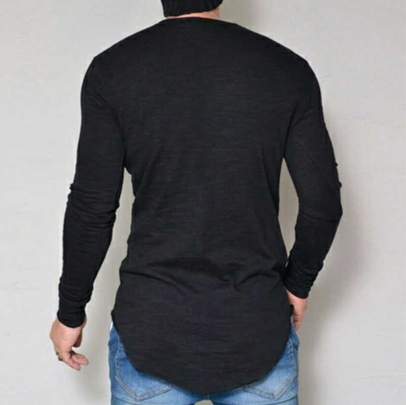 10 Colors Plus Size S-4XL 5XL Summer&Autumn Fashion Casual Slim Elastic Soft Solid Long Sleeve Men T Shirts Male Fit Tops Tee 210623