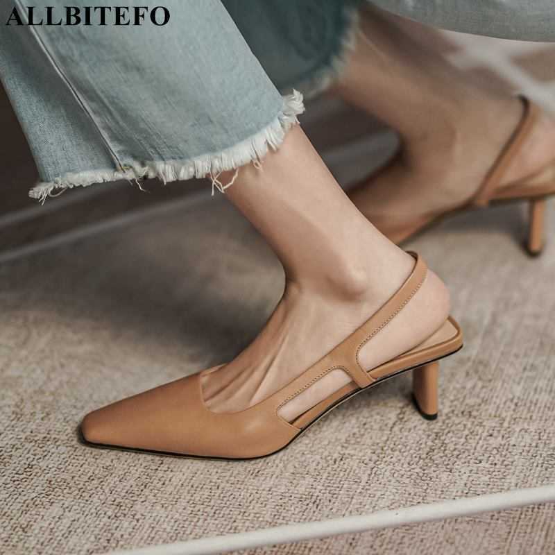 ALLBITEFO Expose The Heel Soft Genuine Leather Women Heels Sandals Summer Fashion Summer Party Girls Shoes Sandals For Girls 210611, As picture
ALLBITEFO Expose The Heel Soft Genuine Leather Women Heels Sandals Summer Fashion Summer Party Girls Shoes Sandals For Girls 210611, As picture