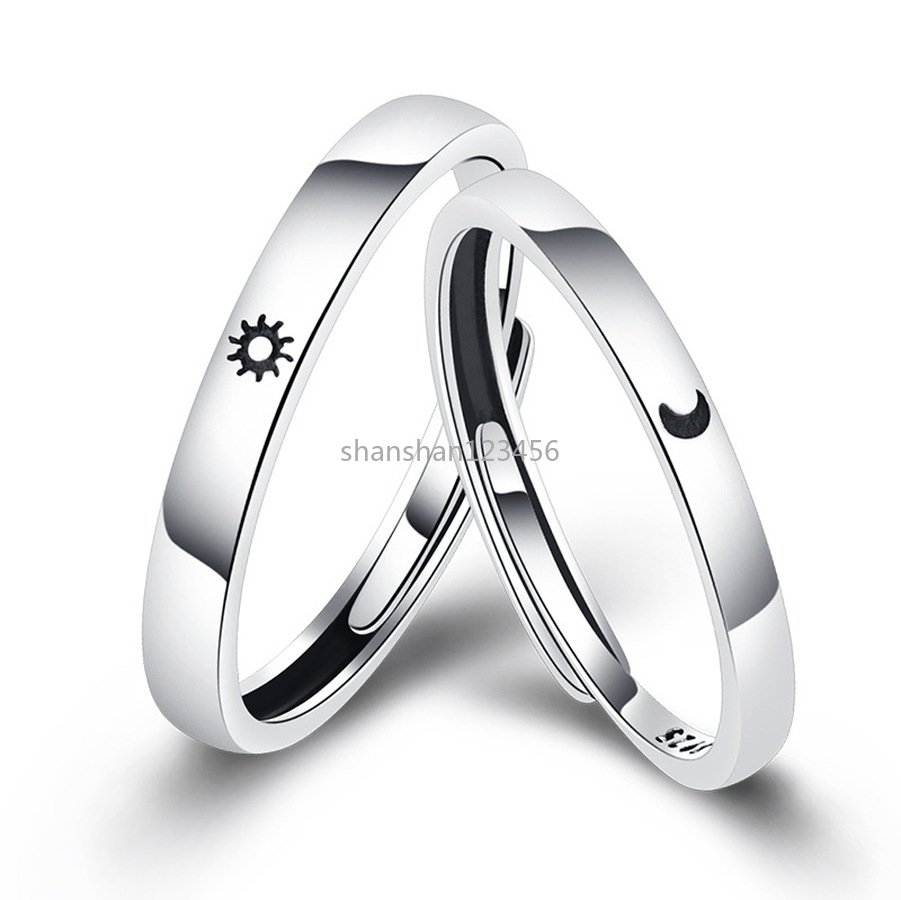 Silver Sun Moon Couple Ring Band finger Lover Adjustable Rings for Women Men Engagement Valentine's Day Gift Fashion Jewelry Will and Sandy
Silver Sun Moon Couple Ring Band finger Lover Adjustable Rings for Women Men Engagement Valentine's Day Gift Fashion Jewelry Will and Sandy
