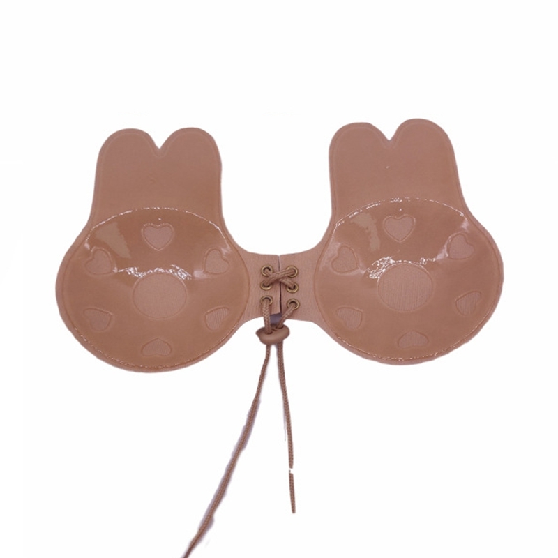 Invisible silicone bra patch breast lift pad Silicon Nipples cover rabbit ear Chest Patches 5 colors