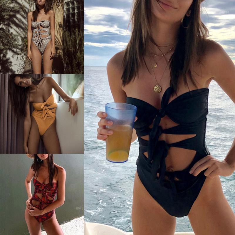 Women' Swimwear 2021 Hollow Sexy Women Tube Top Bandage Padded One Piece Fashion Print Swimsuit Monokini Biquini Beach Bathing Suits
Women' Swimwear 2021 Hollow Sexy Women Tube Top Bandage Padded One Piece Fashion Print Swimsuit Monokini Biquini Beach Bathing Suits