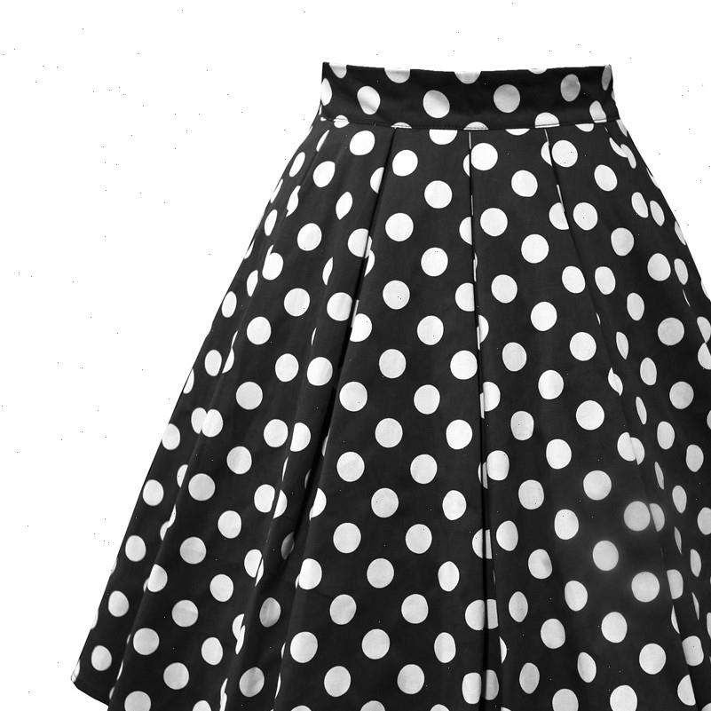 38 womens skirts women polka dot print faldas mujer vintage pleated skirt printed mid, Black
38 womens skirts women polka dot print faldas mujer vintage pleated skirt printed mid, Black
