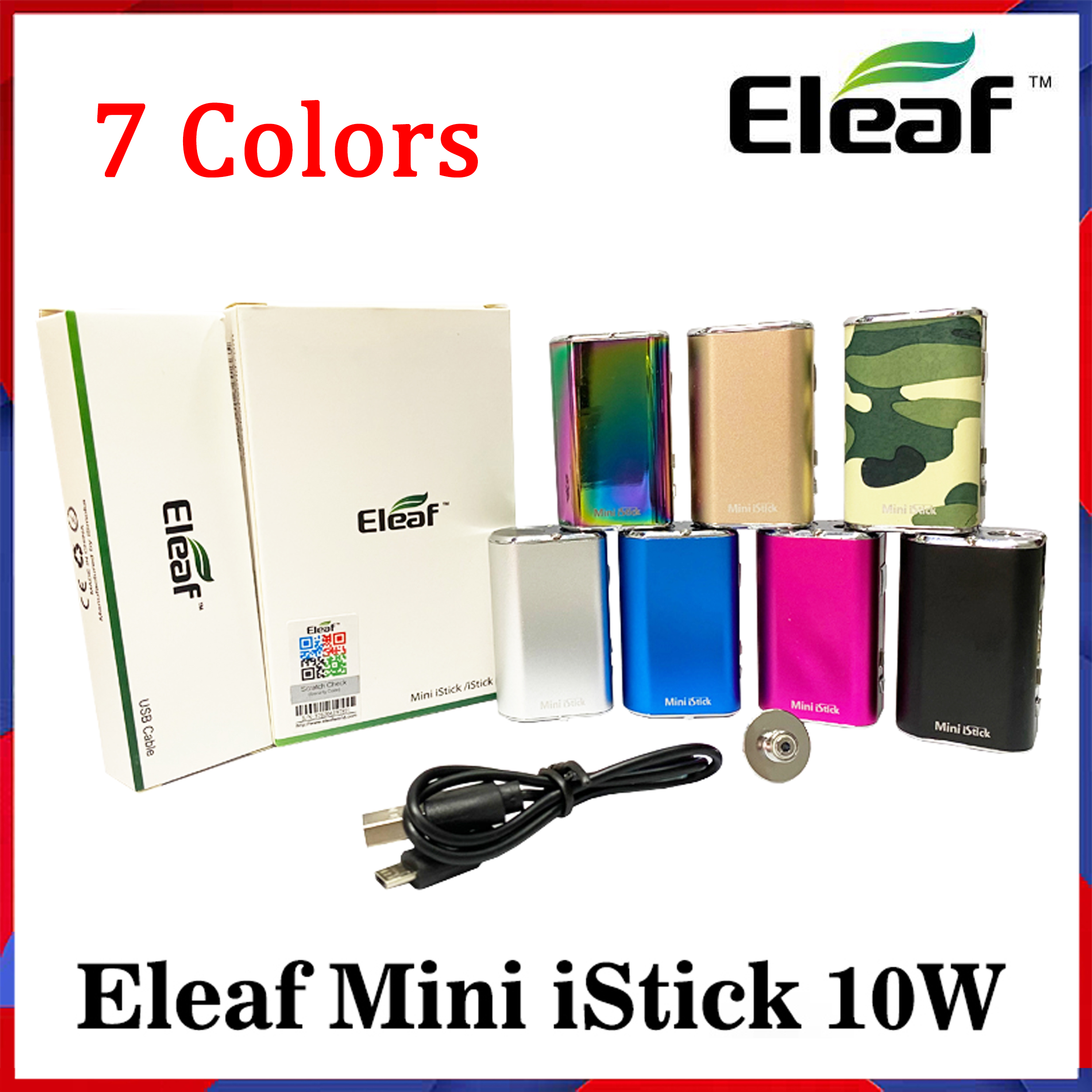 Eleaf Mini iStick Kit 7 colors 1050mah Built-in Battery 10w Max Output Variable Voltage Mod with USB Cable eGo Connector Fast Send, Blue
Eleaf Mini iStick Kit 7 colors 1050mah Built-in Battery 10w Max Output Variable Voltage Mod with USB Cable eGo Connector Fast Send, Blue