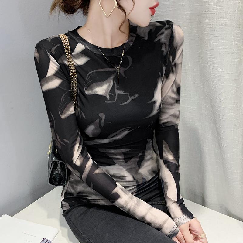Women's T-Shirt 2021 Autumn Winter Women Tops Fashion Casual Long Sleeve Print O-Neck Mesh Plus Size Clothing, Black
Women's T-Shirt 2021 Autumn Winter Women Tops Fashion Casual Long Sleeve Print O-Neck Mesh Plus Size Clothing, Black