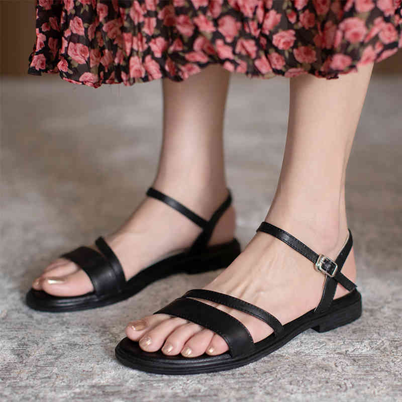 sandals low-heel sandals from the open-toed toe of casual women will see genuine leather narrow band all-match women's buckles beach sh, Black
sandals low-heel sandals from the open-toed toe of casual women will see genuine leather narrow band all-match women's buckles beach sh, Black