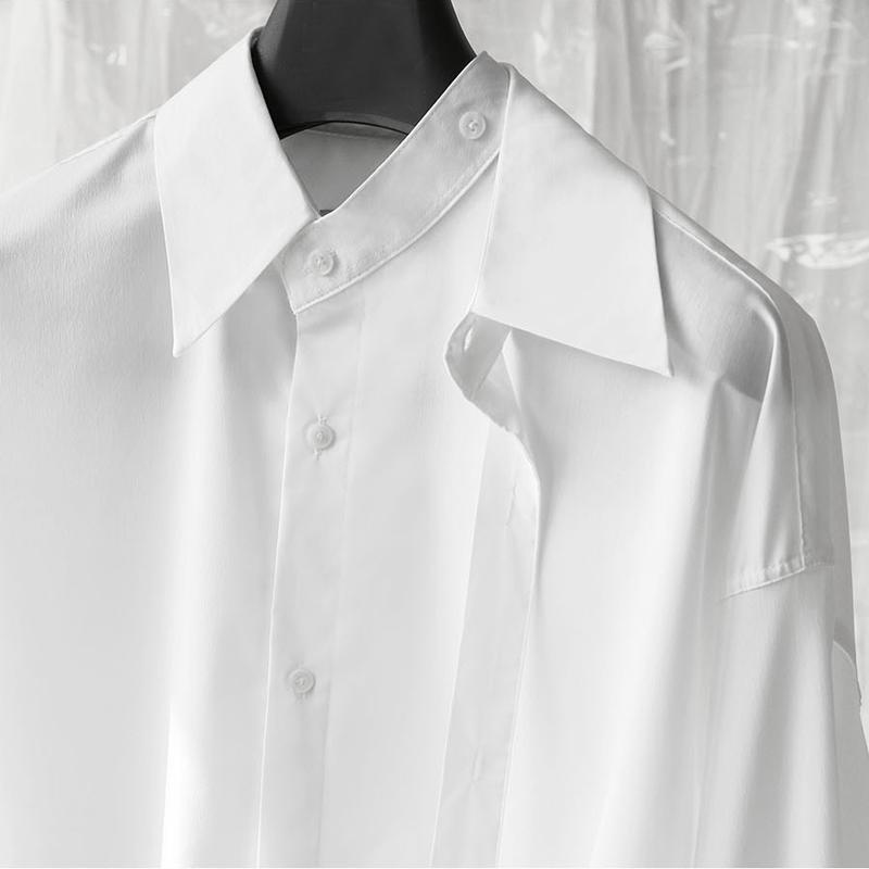 S-6XL 2021 Men Women's Clothing Original Personality Handsome Long Sleeve Shirt Lovers Plus Size Stage Singer Costumes Men's Casual Shirts