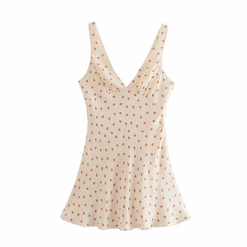 Casual Dresses Dress Women Strawberry Satin Mini Slip Woman Summer 2021 Pleated V Neck Strap Short Beach Sexy, Multi
Casual Dresses Dress Women Strawberry Satin Mini Slip Woman Summer 2021 Pleated V Neck Strap Short Beach Sexy, Multi