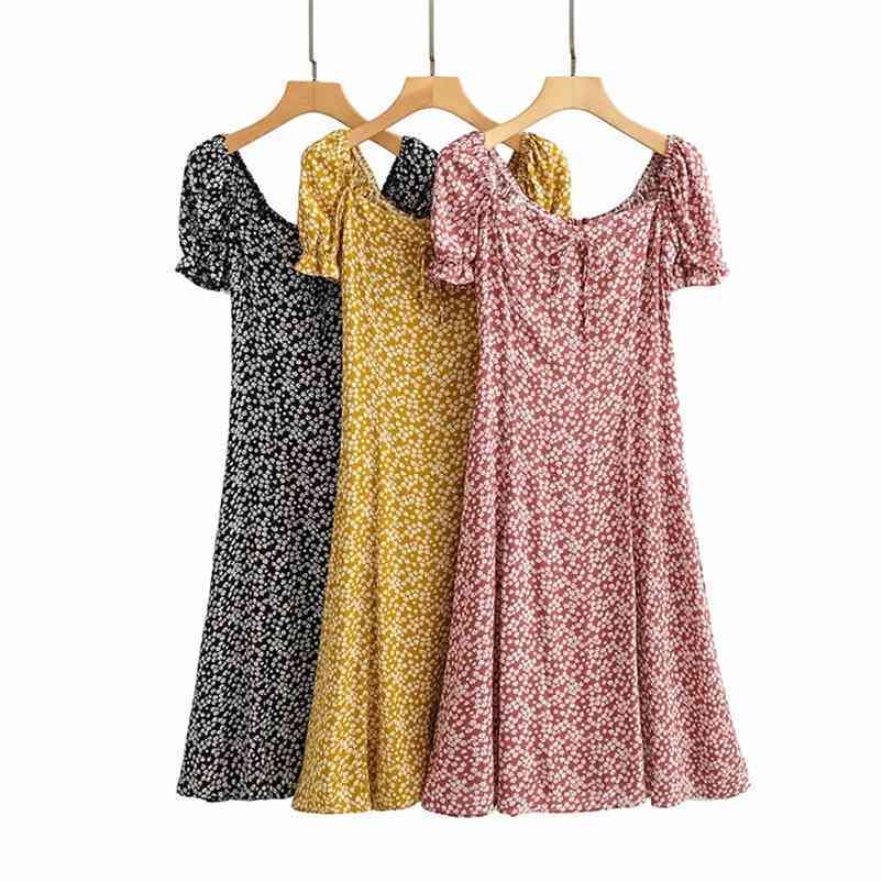 women summer dress chic V-neck floral printed Short ruffled sleeve female Slim long Party holidays 210524, Black
women summer dress chic V-neck floral printed Short ruffled sleeve female Slim long Party holidays 210524, Black