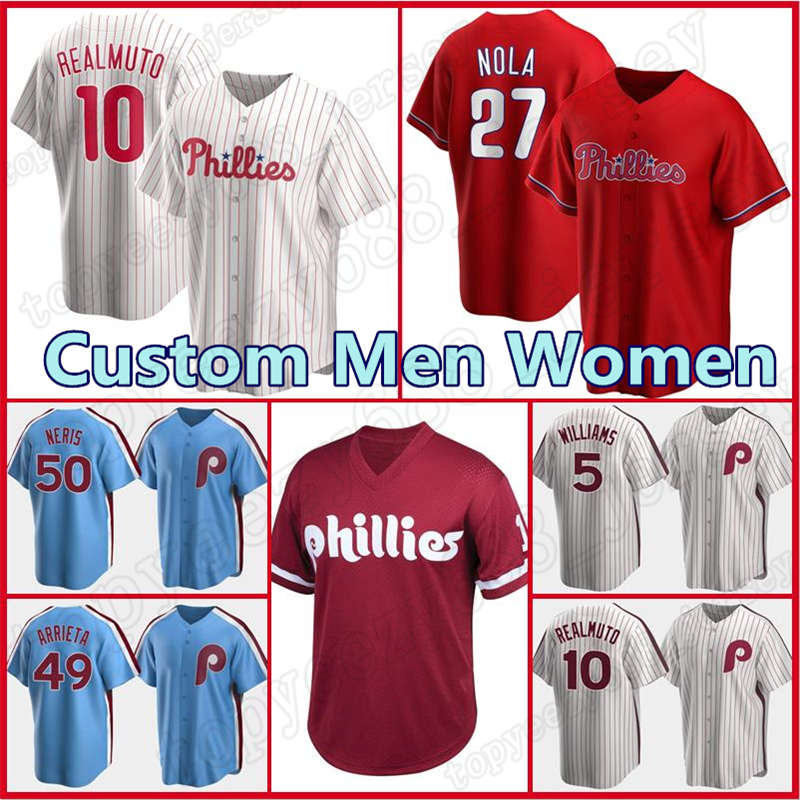 Custom 10 J.T. Realmuto Phillies 3 Bryce Jersey Harper Baseball Mike Schmidt Aaron Nola Rhys Hoskins Didi Gregorius McCutchen Roman Women, Men custom new coolbase(feichengren)
Custom 10 J.T. Realmuto Phillies 3 Bryce Jersey Harper Baseball Mike Schmidt Aaron Nola Rhys Hoskins Didi Gregorius McCutchen Roman Women, Men custom new coolbase(feichengren)