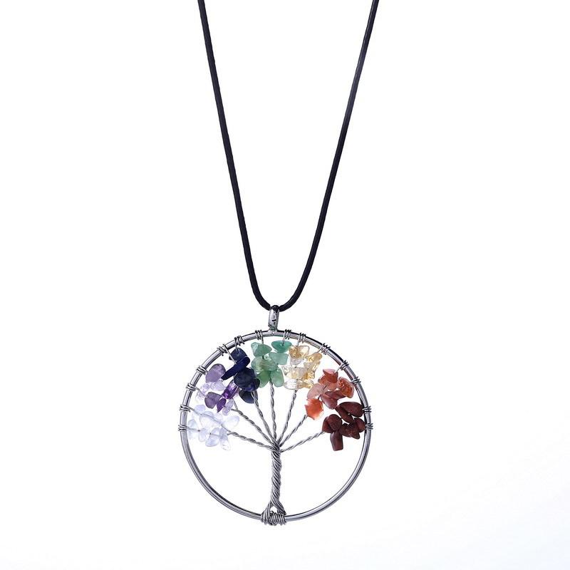 Pendant Necklaces Yeeluyoni Rainbow 7 Chakra Tree Of Life Quartz Necklace Natural Stone Women Wisdom Rope Chokers Female Jewelry Gift
Pendant Necklaces Yeeluyoni Rainbow 7 Chakra Tree Of Life Quartz Necklace Natural Stone Women Wisdom Rope Chokers Female Jewelry Gift