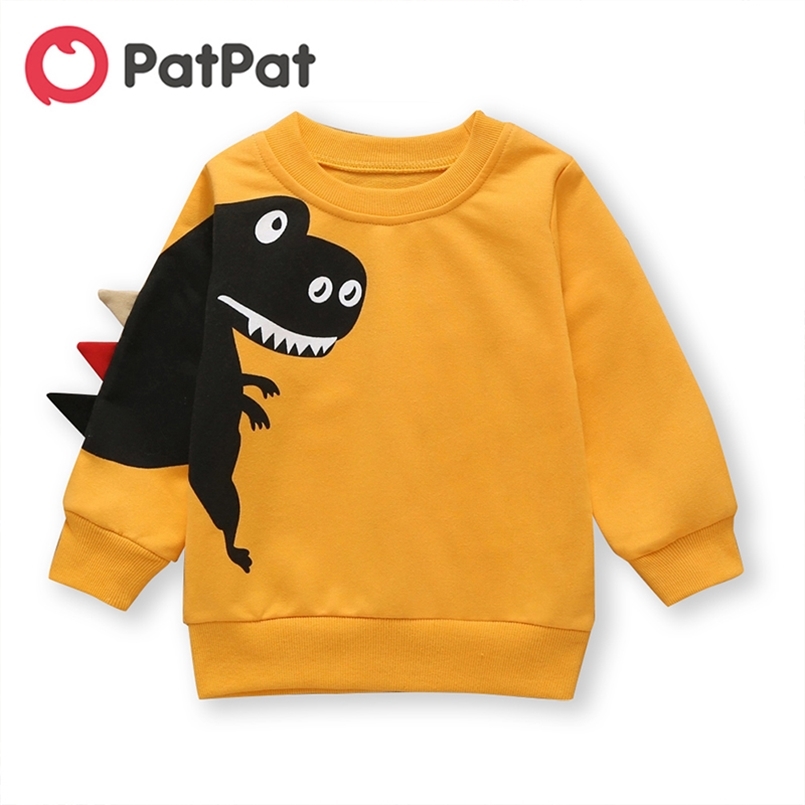 Spring and Autumn Baby Toddler Adorable Dinosaur Print Pullover for Boy Pull Clothes 210528
