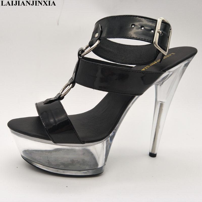 Sandals LAIJIANJINXIA Fashion Women's Shoes 15cm Ultra High Heels 6 Inch Platform Crystal Clear Bordered Wedding Stiletto, Black
Sandals LAIJIANJINXIA Fashion Women's Shoes 15cm Ultra High Heels 6 Inch Platform Crystal Clear Bordered Wedding Stiletto, Black