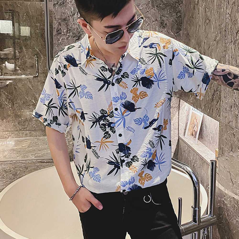 Summer Hawaiian Shirt Men Short Sleeve Loose Flower Shirt Streetwear Social Party Casual Shirt Men Clothes Camisa Masculina 210527, White
Summer Hawaiian Shirt Men Short Sleeve Loose Flower Shirt Streetwear Social Party Casual Shirt Men Clothes Camisa Masculina 210527, White