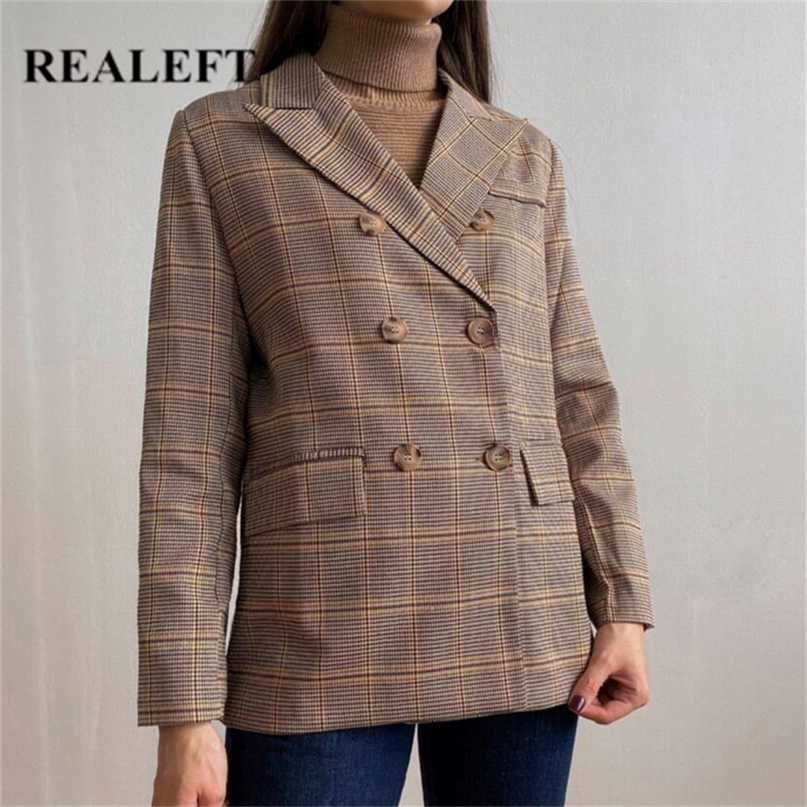 REALEFT Vintage Blazers Classic Double-breasted Suit Jackets Autumn Elegant Long Sleeve Office Lady Casual Outwear Coat 211019, The picture color
REALEFT Vintage Blazers Classic Double-breasted Suit Jackets Autumn Elegant Long Sleeve Office Lady Casual Outwear Coat 211019, The picture color