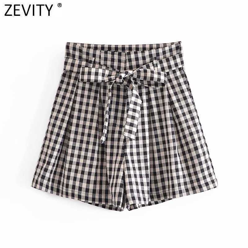 Zevity Women Vintage Plaid Print Summer Paper Bag Skirts Shorts Female Chic Bow Tied Sashes Pantalone Cortos P1132 210603, As pic p1132wf
Zevity Women Vintage Plaid Print Summer Paper Bag Skirts Shorts Female Chic Bow Tied Sashes Pantalone Cortos P1132 210603, As pic p1132wf