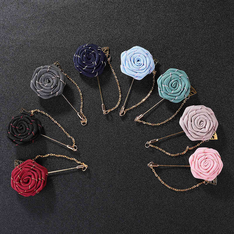 Brooch Suit Host Male and Female Collar Pin Versatile Rose Best Man Wedding Bridegroom Men's