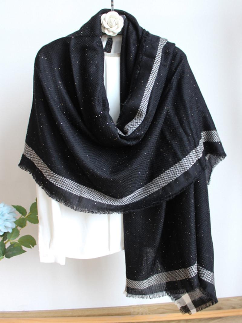 Scarves High-end Elegant Women Simple Sky Star Sequins Black Quality Wool Soft Warm Long Scarf Shawl Wraps
Scarves High-end Elegant Women Simple Sky Star Sequins Black Quality Wool Soft Warm Long Scarf Shawl Wraps