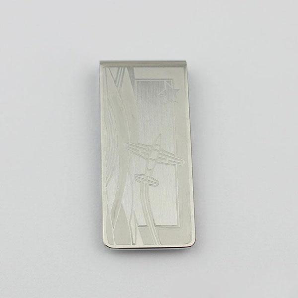 fashion money clip stainless steel black rubber pattern moneyclips for men and women no have box268K
