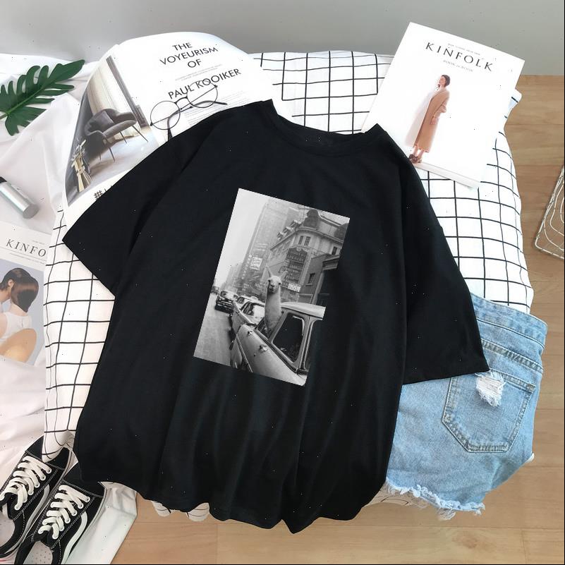 women t shirts summer fashion short sleeve llama in a taxi on times square printed cartoon tees casual o, White
women t shirts summer fashion short sleeve llama in a taxi on times square printed cartoon tees casual o, White