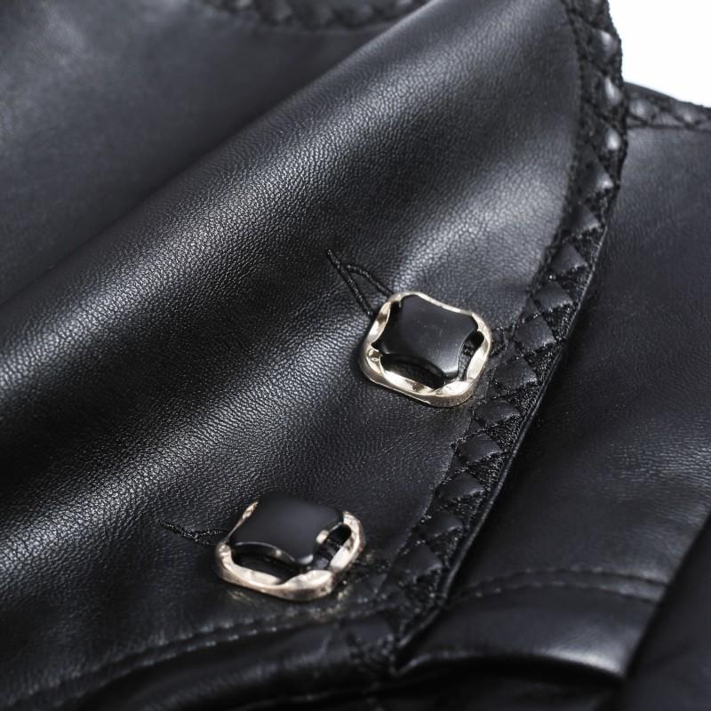 Casual Shorts Women 2021 Autumn Winter Korean Slim PU Faux Leather Ladies High Waist Button Large Size Bottom Female Women's