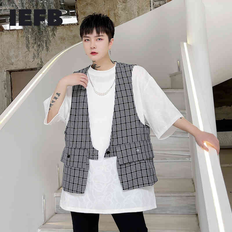 IEFB covered button plaid vest for men streetwear fashion design spring summer men's sleeveless waistcoat 9Y6900 210524, As shown
IEFB covered button plaid vest for men streetwear fashion design spring summer men's sleeveless waistcoat 9Y6900 210524, As shown
