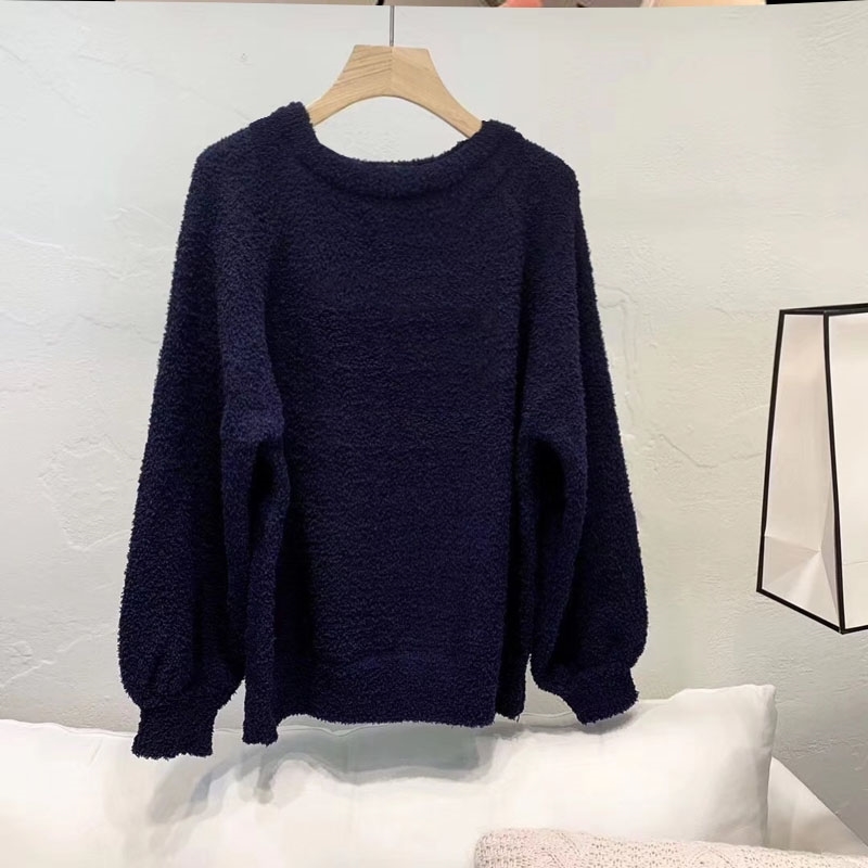 o -neck latter cacaul sweater women 210421