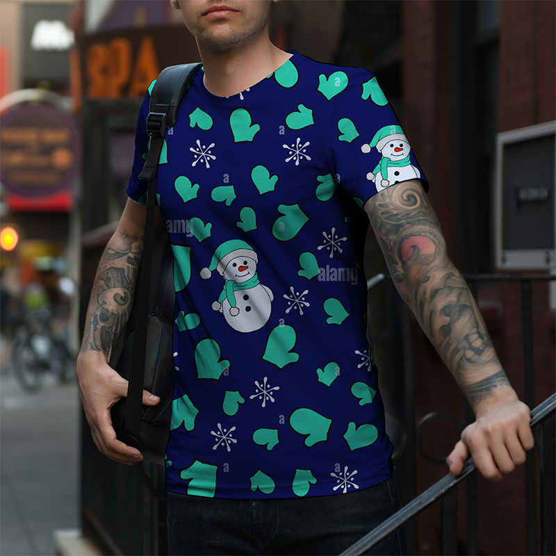 European and men's new printed green cartoon snowman gloves gift box Christmas short-sleeved casual breathable street shooting party tr, White;black
European and men's new printed green cartoon snowman gloves gift box Christmas short-sleeved casual breathable street shooting party tr, White;black