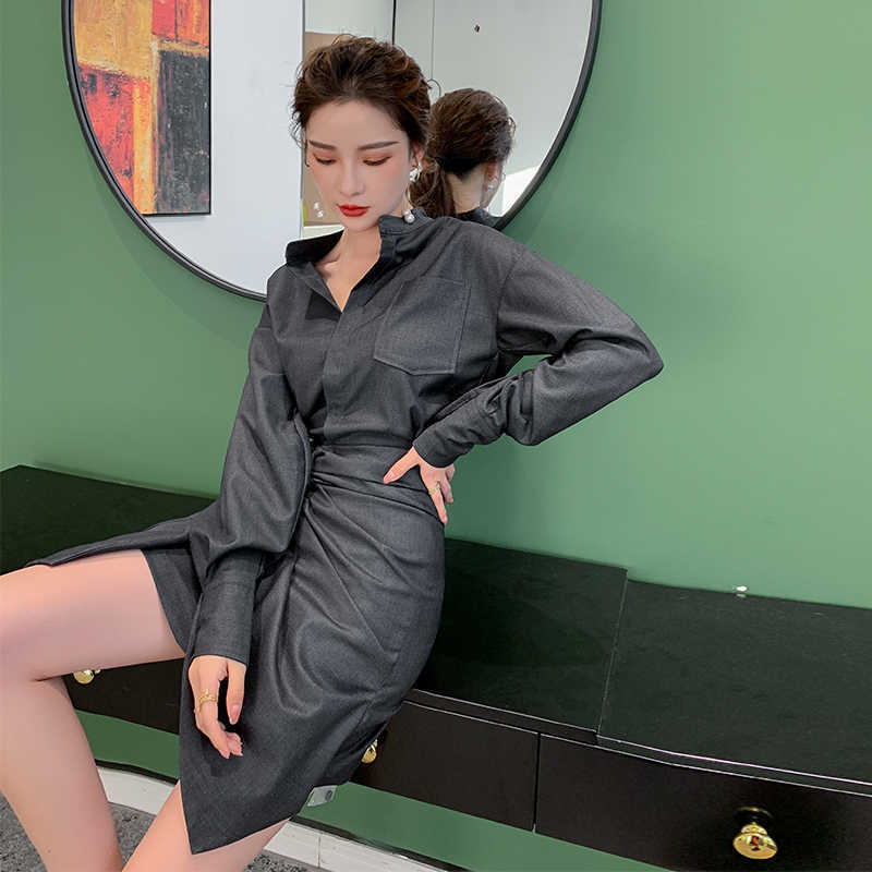 chic Women's dresses elegant slim waist OL dress Spring summer french romantic dress 210702