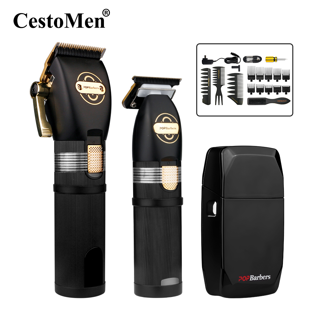2021 New Luxury 3pcs POP Hair Clipper Set Cordless Electric Clipper Trimmer Shaver Fashion Stylist Haircut Tools Kit For Barber Hairdresser
2021 New Luxury 3pcs POP Hair Clipper Set Cordless Electric Clipper Trimmer Shaver Fashion Stylist Haircut Tools Kit For Barber Hairdresser